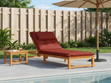 Sunlounger Cushion GEMERT 100% Polyester Red 190 x 60 x 9 cm 947522