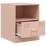 Bedside Cabinets 2pcs Pink 34.5x39x44 cm Steel 841754