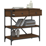 Console Table Brown Oak 75x34.5x75 cm Engineered Wood 833412