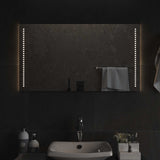 LED Bathroom Mirror Transparent 50 x 90 cm Tempered Glass 42045782