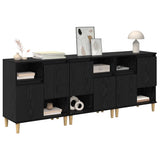 Sideboards 3 pcs Black Oak 60 x 35 x 70 cm Engineered Wood 3415593
