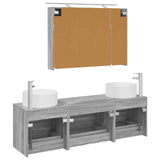 Bathroom Furniture Set 4 pcs Grey Sonoma 3407060