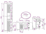3 Piece Bathroom Cabinet Set ALKMAAR Engineered Wood 3417831