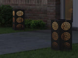 Solar LED Pathway Light 2 pcs Black Cold Rolled Steel 879779