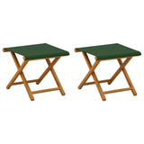 Deck Chair 2 pcs Solid Eucalyptus Wood Green 42024897