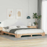 Bed Frame Brown 180 x 210 cm Solid Pine Wood 872905