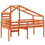 High Sleeper Bed without Mattress Wax Brown 90x200 cm Solid Wood Pine 3281979