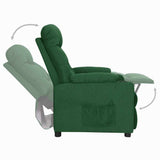 Recliner Chair Dark Green Fabric 339088