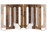 Folding Pet Fence 4 pcs Oak Wood 201 x 38 x 70 cm 8005968