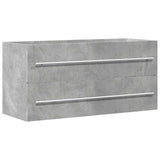 Sink Cabinet Concrete Grey 100x38.5x48 cm Engineered Wood 856233