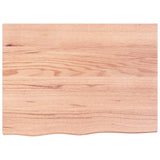 Table Top Light Brown 80x60x cm Treated Solid Wood Oak 3156360