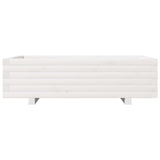 Garden Planter White 90x60x26.5 cm Solid Wood Pine 847344