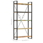 5-Tier Bookcase 90x30x180 cm Solid Reclaimed Wood 286584