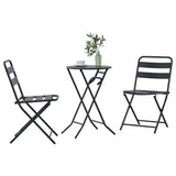 Garden Bistro Set Folding 3 pcs Anthracite Steel 42010316