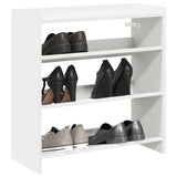 Shoe Rack White 60x25x62 cm Engineered Wood 859887