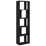 Book Cabinet/Room Divider Black Oak 45x24x159 cm Engineered Wood 862400