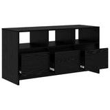 TV Cabinet 102 x 37.5 x 52.5 cm Black Oak Engineered Wood 8017360