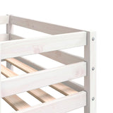 Kids' Bed Frame without Mattress White 75x190 cm Small Single Solid Wood Pine 846871