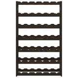 Wine Rack for 42 Bottles Black Solid Wood Pine 373403