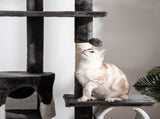 Floor-to-Ceiling Cat Tree for Indoor Cats, 240-260cm Adjustable Cat Tree - White T3398P347599