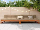 Garden Middle Sofa Solid Pine Wood Wax Brown 240 x 84 x 70 cm 865606
