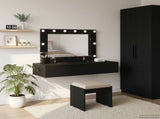 Dressing Table Black 100 x 40 x 70 cm Engineered Wood 865236