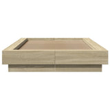 Bed Frame with LED Lights without Mattress Sonoma Oak 90x190cm 3281149
