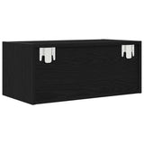 TV Cabinets 2 pcs Black Oak 60x31x25.5 cm Engineered Wood 861439