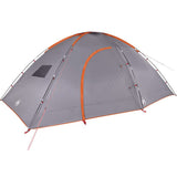 Camping Tent 8-Person Grey and Orange Waterproof 94718