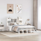 Bookcase Bed without Mattress White 160x200 cm Solid Wood Pine 3323966