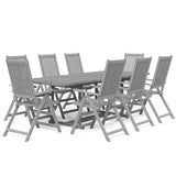 9 Piece Garden Dining Set Solid Wood Acacia 3079652