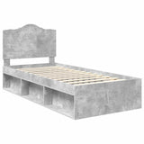 Bed Frame Concerte Grey 75 x 190 cm Solid Pine Wood 3413374