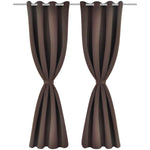 ZNTS Blackout Curtain with Metal Eyelets 270x245 cm Brown 132204