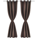 ZNTS Blackout Curtain with Metal Eyelets 270x245 cm Brown 132204