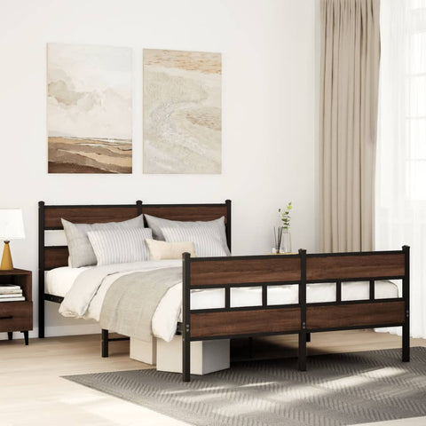 Bed Frame without Mattress with Headboard and Footboard 140x200 cm 4017170