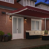 Manual Retractable Awning with LED Burgundy 500x300 cm 3214978