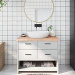 Bathroom Countertop 100x50x cm Untreated Solid Wood 3156036