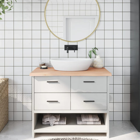 Bathroom Countertop 100x50x cm Untreated Solid Wood 3156036