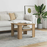 Coffee Table Artisan Oak 60x60x42 cm Engineered Wood 855795