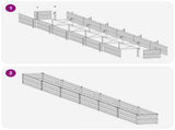 Raised Garden Bed Brown 600 x 40 x 24 cm cold-rolled steel 8006377