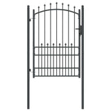 Fence Gate with Spikes EMMEN 170 x 100 cm Powder-coated steel 42009020