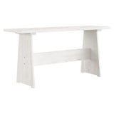 3 Piece Dining Set REINE White Solid Wood Pine 3096568