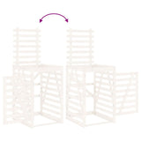 Wheelie Bin Storage White 84x90x128.5 cm Solid Wood Pine 825101