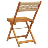 Folding Chairs 8 pcs Beige Solid Wood Acacia 3214609