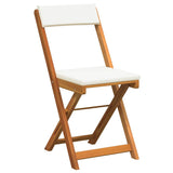 Garden Bistro Set with Cushion 3 pcs Brown Solid acacia wood 4105501
