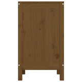Laundry Box Honey Brown 44x44x76 cm Solid Wood Pine 823577