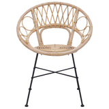 Dining Chair 2 pcs Rattan and Iron Natural 54 x 65 x 82 cm 42011560