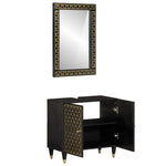 2 Piece Bathroom Furniture Set Solid Wood Mango 3206325