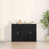 Sideboard 2 pcs Black Oak 60 x 31 x 84 cm Engineered Wood 3334304
