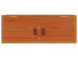 Wall Cabinet 2 pcs Wax Brown 60 x 30 x 30 cm Solid Pine Wood 869943